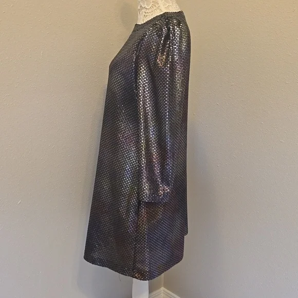 Free People Shimmery Sheath Dress with Bateau Neckline Sz S - Picture 2 of 10